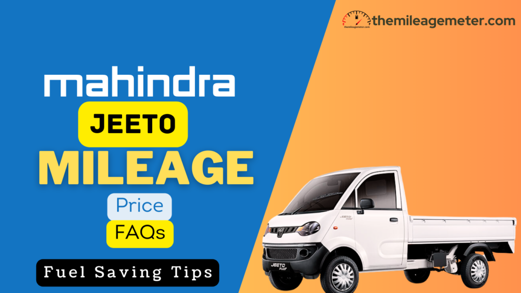 Mahindra jeeto mileage